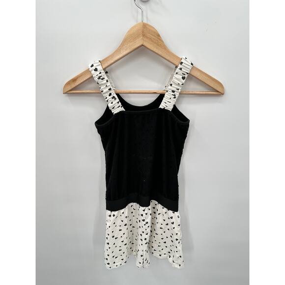 Deax Par Deux Black & White Heart Print Romper with Fringe Detail // 10 - Picture 11 of 12